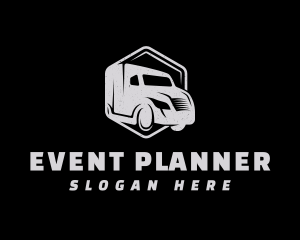 Commercial Vehicle - Truck Transportation Hexagon logo design