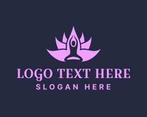 Massage - Lotus Wellness Yoga logo design