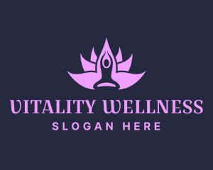 Lotus Wellness Yoga logo design