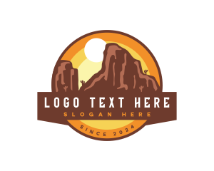 Hiking - Mountain Outback Desert logo design