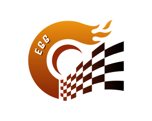 Racing Flag Flame Logo