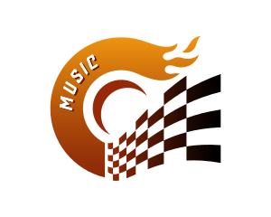 Motorway - Racing Flag Flame logo design
