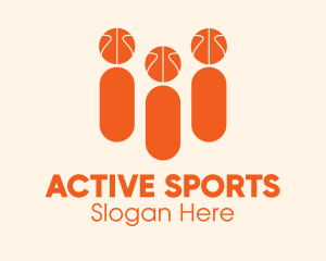 Basketball Sports Fans  logo design