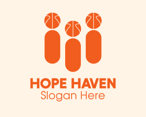Sports Equipment - Basketball Sports Fans logo design