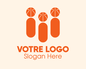 League - Basketball Sports Fans logo design