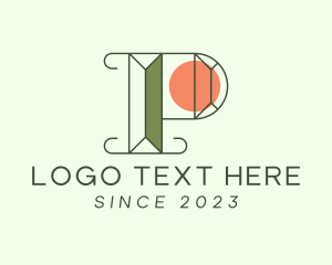 Theater - Geometric Gemstone Letter P logo design