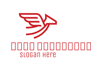 Racing - Red Pegasus Monoline logo design