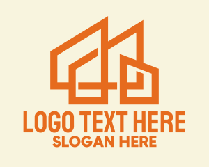 Geometric - Orange Residential Architecture logo design
