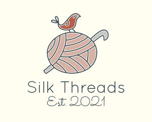 Bird Crochet Ball logo design