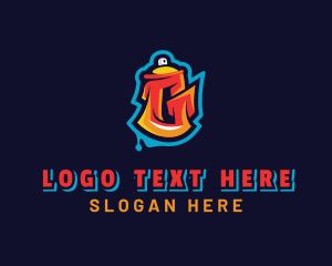 Doodle Artist - Spray Paint Letter G logo design
