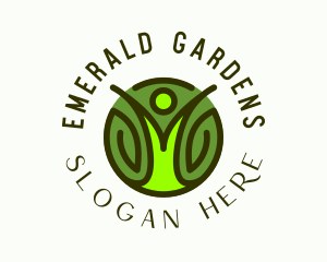 Human Wellness Gardening  logo design