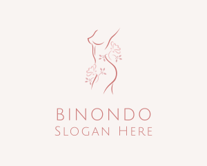 Woman Body Floral Logo