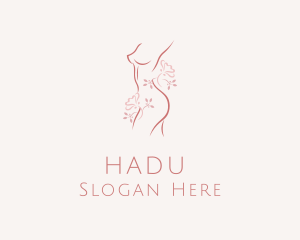 Woman Body Floral Logo