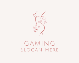 Woman Body Floral Logo