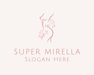 Model - Woman Body Floral logo design