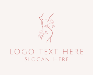 Wellness - Woman Body Floral logo design