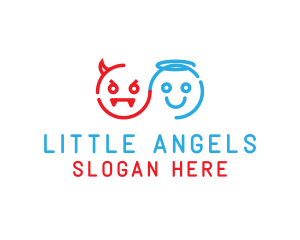 Angel Devil Character logo design
