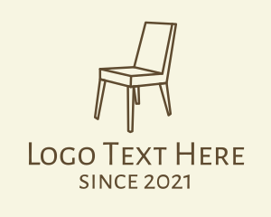 Seat - Brown Chair Furniture logo design