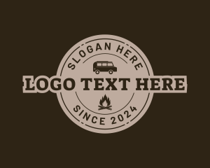 Travel - Campervan Travel Adventure logo design