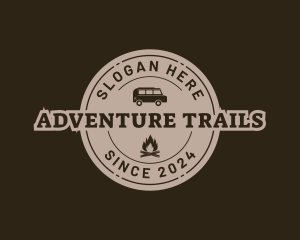 Campervan Travel Adventure logo design