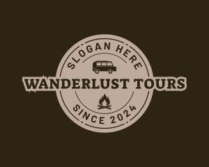 Campervan Travel Adventure logo design