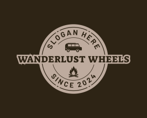 Campervan - Campervan Travel Adventure logo design