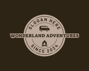 Campervan Travel Adventure logo design