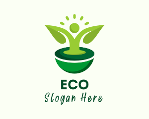 Farm - Human Leaf Sustainability logo design