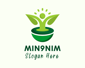 Farmer - Human Leaf Sustainability logo design