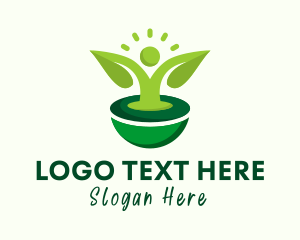 Human Leaf Sustainability Logo