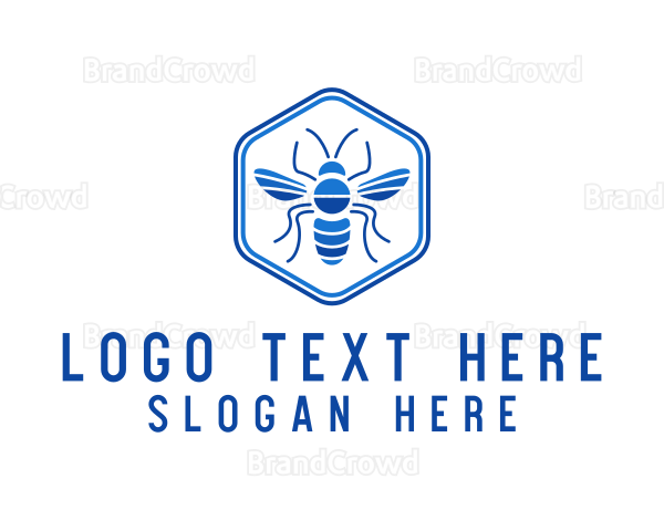 Cool Hexagon Bee Logo