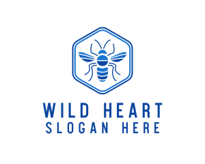 Cool Hexagon Bee logo design