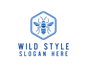 Cool Hexagon Bee logo design