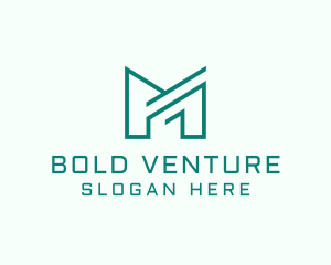 Venture - Letter M Finance Business Firm logo design