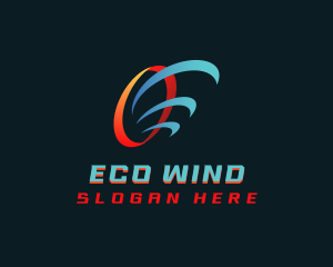 Wind Motion HVAC logo design