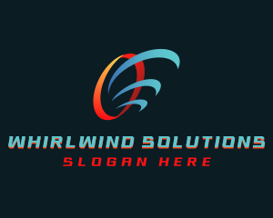 Whirlwind - Wind Motion HVAC logo design