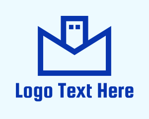 Flashdrive - Digital USB Mail logo design