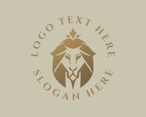 Gold King Lion Logo
