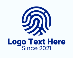 White And Gray - Digital Fingerprint Tech logo design