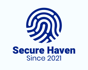 Safe - Digital Fingerprint Tech logo design