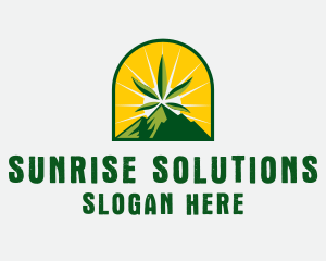 Sunrise - Marijuana Mountain Sunrise logo design