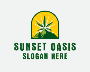 Marijuana Mountain Sunrise logo design