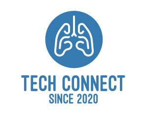 Covid 19 - Blue Respiratory Lungs logo design