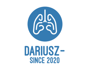 Healthcare - Blue Respiratory Lungs logo design