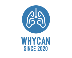 Respiratory System - Blue Respiratory Lungs logo design
