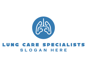 Pulmonologist - Body Respiratory Lungs logo design