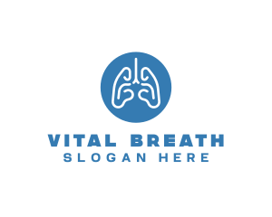 Lung - Body Respiratory Lungs logo design