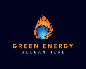 Cooling Heating Energy logo design