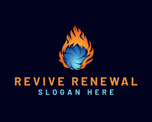 Cooling Heating Energy logo design