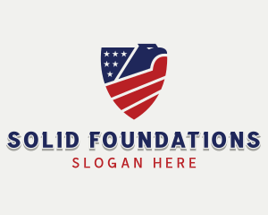 Bald Eagle - Eagle Star Shield logo design